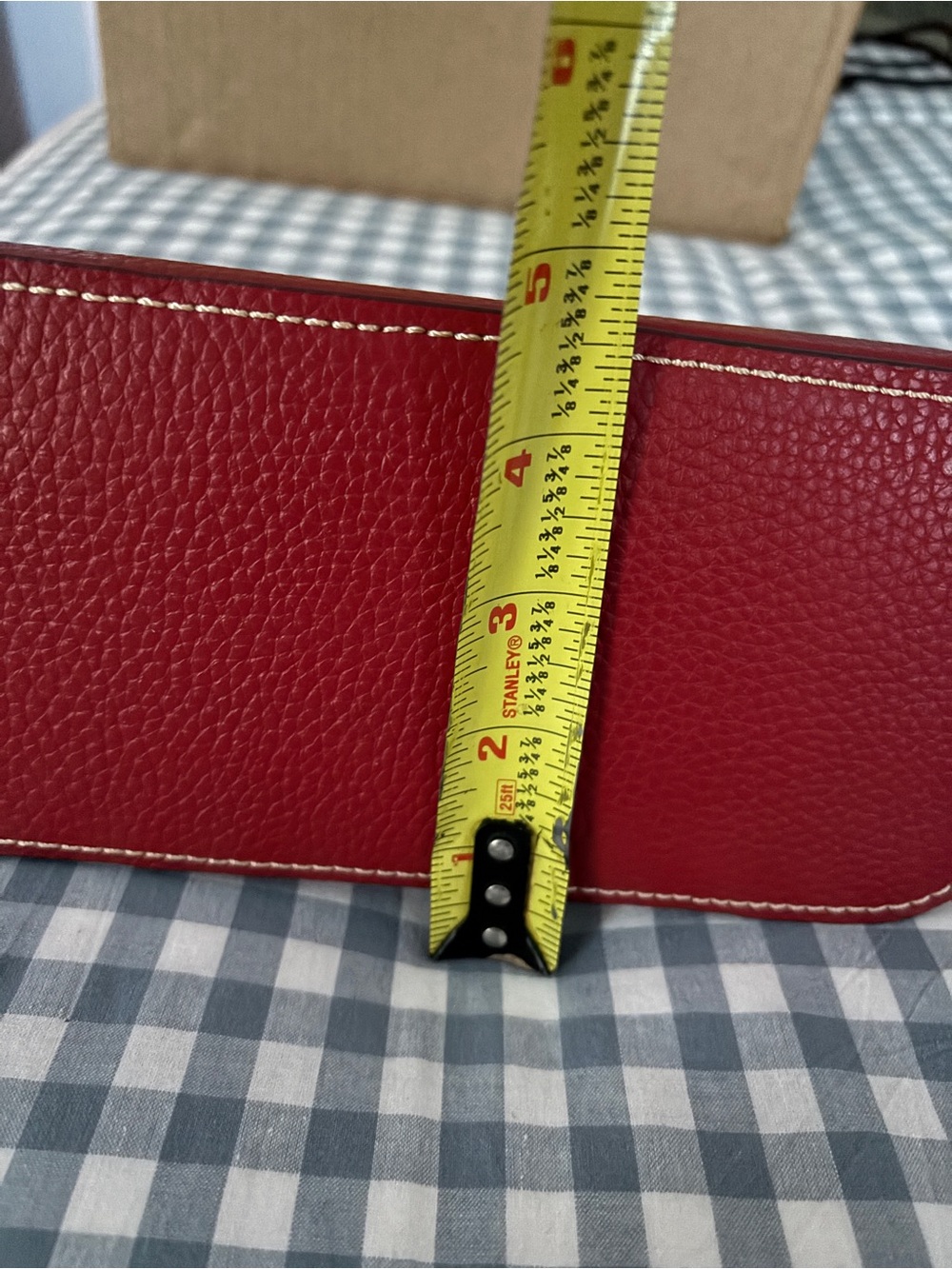 Dooney & Bourke Red Pebbled Leather Dome Crossbody with Brown Strap - Picture 7 of 7